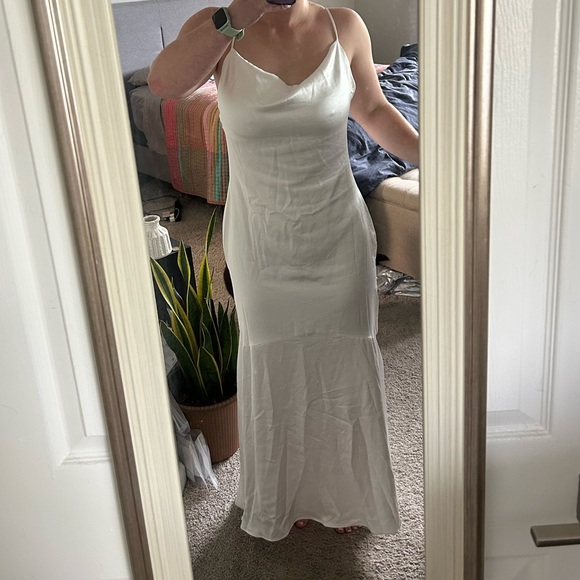 white satin elliatt cowel gown - Picture 7 of 8